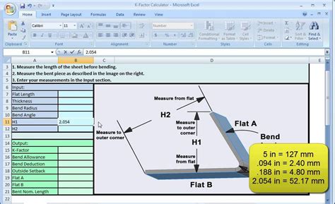 k factor sheet metal solidworks|sheet metal bending calculation excel.